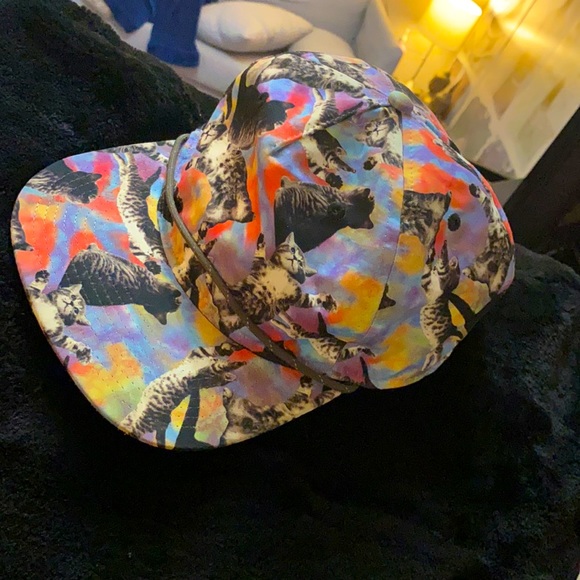 Funky colourful cat hat - Picture 1 of 4